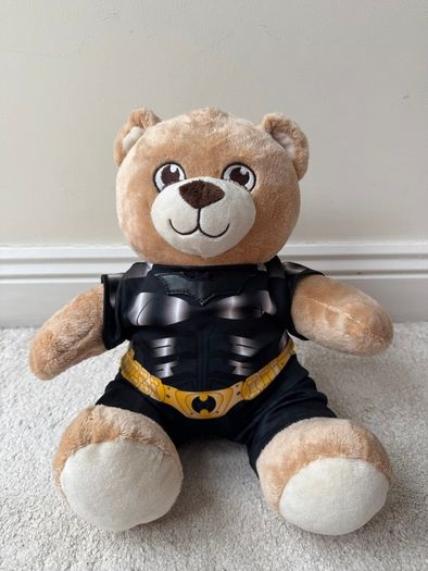 Build A Bear Workshop BAB Brown Bear The Dark Knight Batman Not Working Used Please see pictures