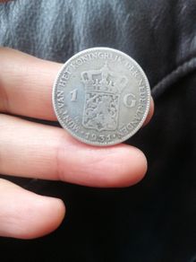 1931 Netherlands Silver One Gulden Coin