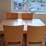 Extending kitchen table and six chairs Image 2