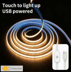 10M WARM GLOW [2 Pack] 5m COB LED Strip Lights, 3200 LEDs Ultra-Bright High Density
