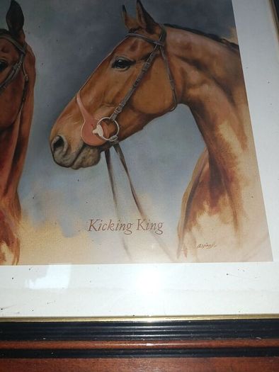 The Three Winter Kings" Framed Horse Racing Print (Hardy Eustace, Moscow Flyer, Kicking King)