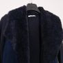 Oasis Navy Blue Faux Fur Suede Knit Waterfall Cardigan Size M Image 7