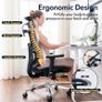 Ergonomic Office Chair  Breathable High Back Armchair with Mesh Lumbar Support, 130 Tilt Backrest, Adjustable Seat Depth & 3D Armrest - Big and Tall, Swivel Rolling, Supports Up to 330 LBS Image 7