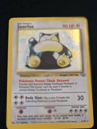 pokemon snorlax 11/64 jungle holo mp