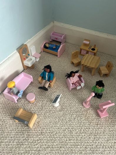Wooden Doll Furniture and Figurines