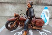 Large Vintage Handcrafted Harley-Davidson Motorcycle