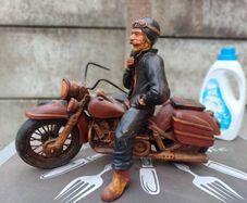 Large Vintage Handcrafted Harley-Davidson Motorcycle