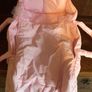 Dolls pink gingham Carry cot Image 2