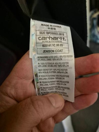 carhartt Jenson wool coat XL navy