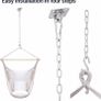 Swing Chair with Hardware Kit: Ohuhu XL Portable Hanging Chairs with 2 Cushions Detachable Metal Support Bar Side Pocket for Indoor Outdoor, Hammock Chair for Patio Bedrooms Teen Girls Room Decor (MULTIPLE COLOURS) Image 5