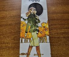 Vintage 1960s BHS Heavy Knit Tights Size: Large Chocolate colour with Gusset