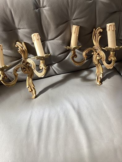Brass wall lights