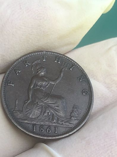 1861 Victoria Farthing Collectable grade