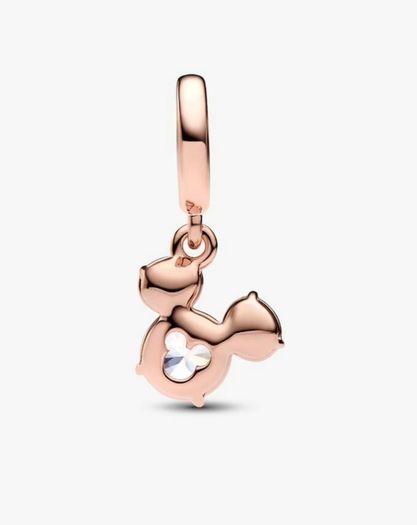 Pandora Rose Gold Sparkling Mickey Silhouette Charm New