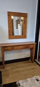 Carved Mirror and Solid Wood Hall table or Bedroom Dressing Table