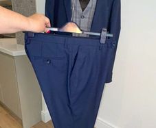 Benetti Three Piece Tailored Fit Suit Petrol Blue
