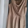 LK BENNETT 100% Silk Tan Cowl neck dress Sz 14 UK (Fit 14-16UK) - Rrp 225 (New) Image 2