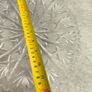 Clear cut-glass or crystal flat cake plate or serving platter featuring a radial starburst and fan-cut pattern Image 2