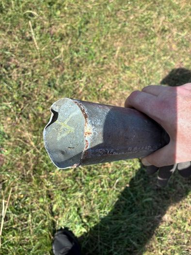 Vintage galvanised downpipe