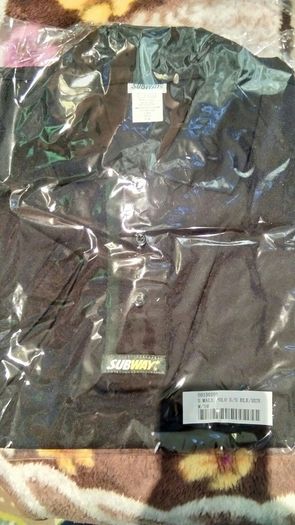 Subway authentic black short sleeve shirt