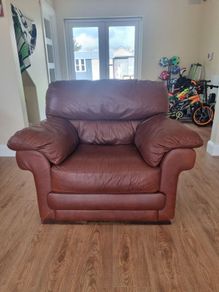 Brown Leather Arm Chair