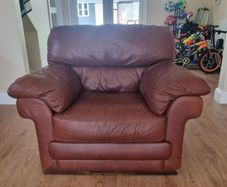 Brown Leather Arm Chair