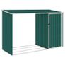 Garden Firewood Shed Green 245x98x159 cm Galvanised Steel Image 5