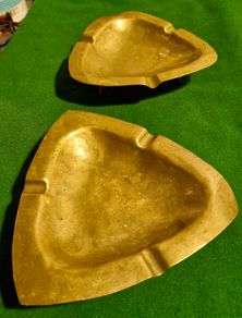 Arts and Crafts Brass Ashtrays