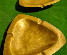 Arts and Crafts Brass Ashtrays