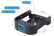 Bosch drill battery adaptor 1 usb and type c port