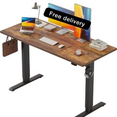 Electric Standing Desk, 120 x 60 cm Height Adjustable Sit Stand Desks