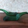 Upcycled Handmade Fused Green Glass Beer Bottles Image 6