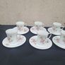 6 floral china cups and saucers postage possible Image 2