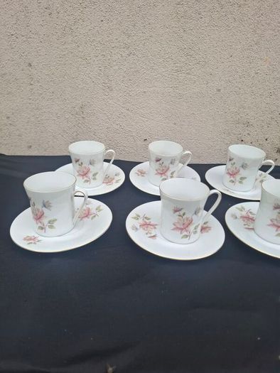 6 floral china cups and saucers postage possible
