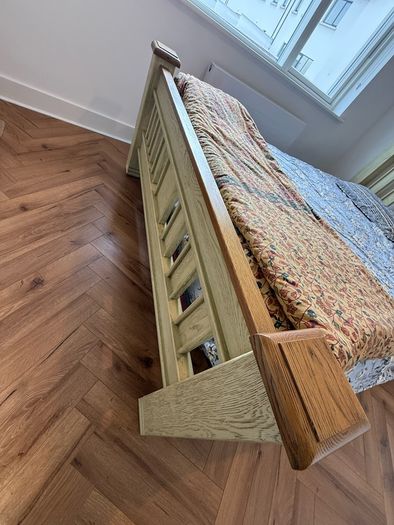 Lancaster Bed Frame | King | 5ft | Aged Grey/Oak