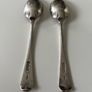 Pair of Antique Sterling Silver Teaspoons  London 1896  George Maudsley Jackson Image 2