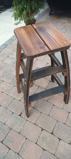 Oak barrel  with stools for garden patio bar mancave