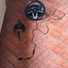 Steering wheel and pedals