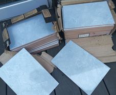 Wall tiles light blue