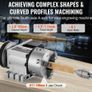 Dividing Head, K11-100mm 3-Jaw Chuck, CNC Router Milling Machine Rotational Axis 4th Axis A Axis Indexing Head, 66 mm(2.6")/65 mm Center Height MT2 Tailstock 6:1 Gear Ratio, Universal for Engraving Image 5