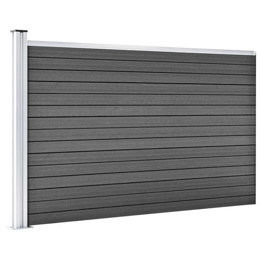Fence Panel WPC 175x105 cm Black