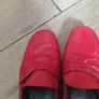 Ladies red lofa shoes Image 3