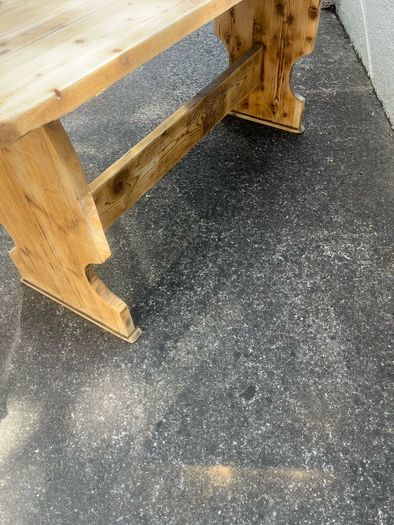 Antique yellow pine Refectory table