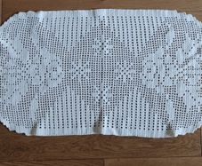 Vintage Swedish Hand Crochet Lace Table Mat/Runner