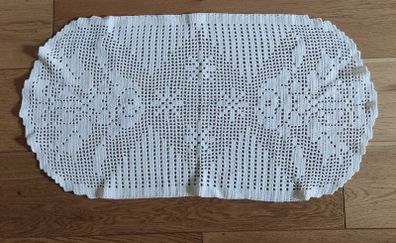 Vintage Swedish Hand Crochet Lace Table Mat/Runner