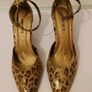 Jinrei Gold Leopard Print Pointed Toe Ankle Strap Heels EU36 UK3 New Boxed  CAN POST Image 5