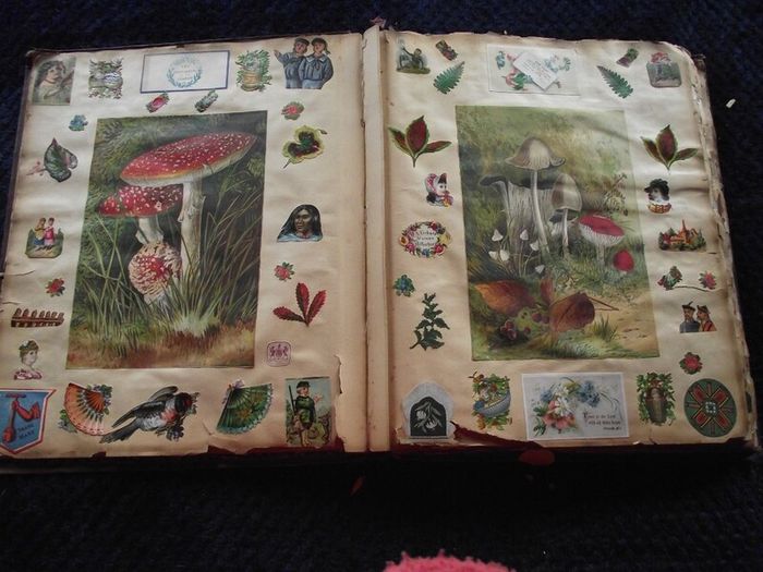 Victorian/Edwardian Album of colourful scraps - Circa 1890's/1900's
