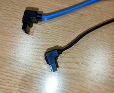 2x SATA data cables (angled) - New