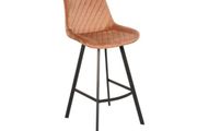 Luka Navy Velvet Bar Stool  Stylish Loft Design