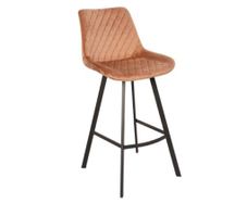 Luka Navy Velvet Bar Stool  Stylish Loft Design